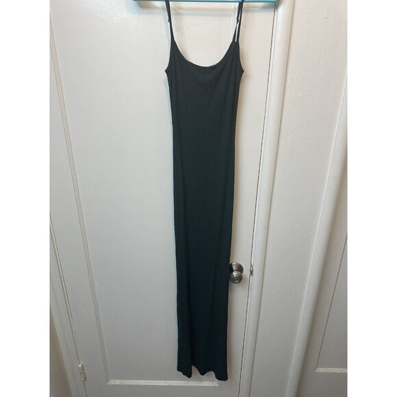 Skims Maxi Dress Size Small Green Soft Lounge Ribbed Slip Stretch Sleeveless - Picture 1 of 4